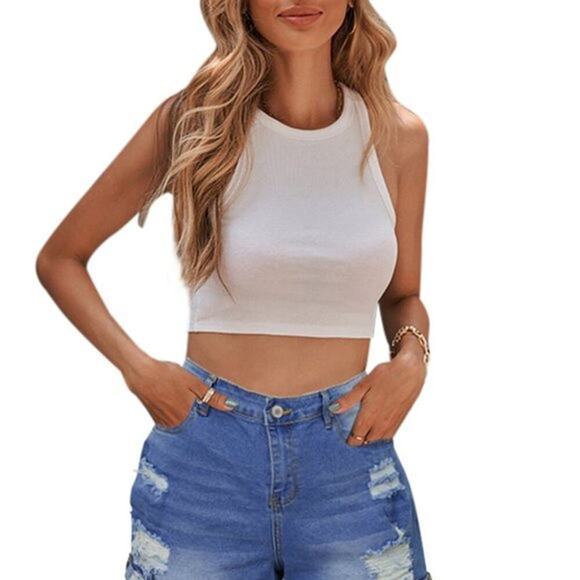 Dreamkue Women's Distressed Rolled Hem Jean Shorts Size Large - Picture 2 of 5